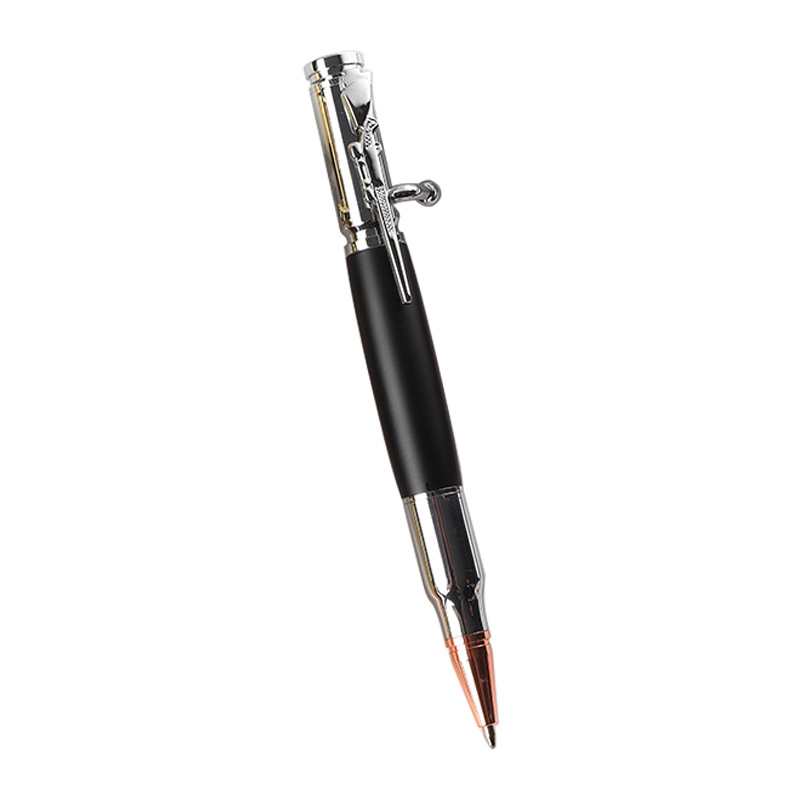 Bolígrafo de cerrojo multifuncional Bolígrafo de regalo publicitario creativo Bolígrafo de metal de ametralladora de imitación Bolígrafo de tácticas de autodefensa al por mayor