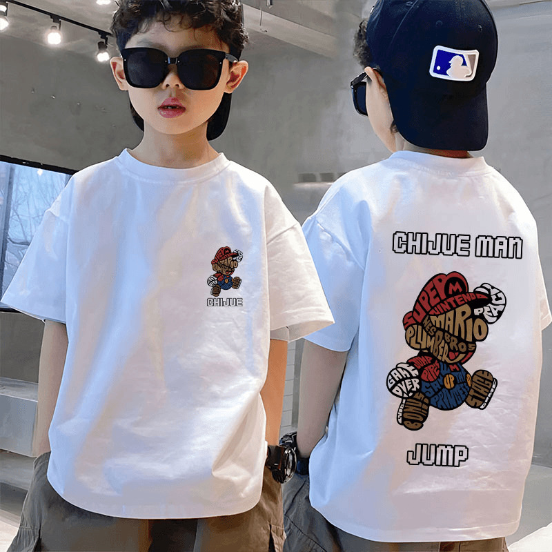 国境を越えた貿易人気子供服男の子Tシャツ半袖夏子供中大型男の子トップス半袖夏服トレンド