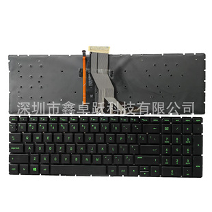 US applicable to HP Pavilion 15-AB 15-BC 15-bc000 15-bk000 keyboard green word backlight