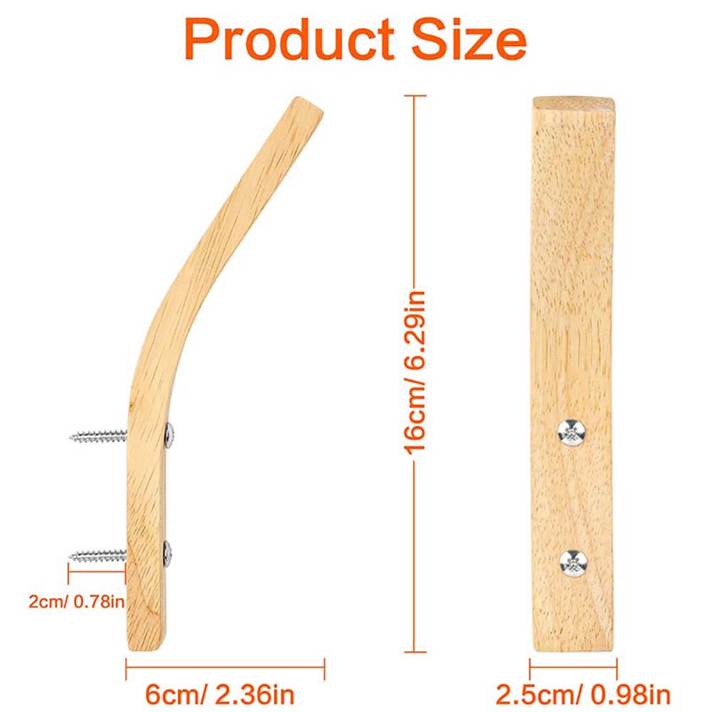 Simple gancho de madera para el hogar gancho de madera maciza gancho de la capa de registro gancho tridimensional gancho de fila de gancho único decoración de la pared colgante de pared todo partido