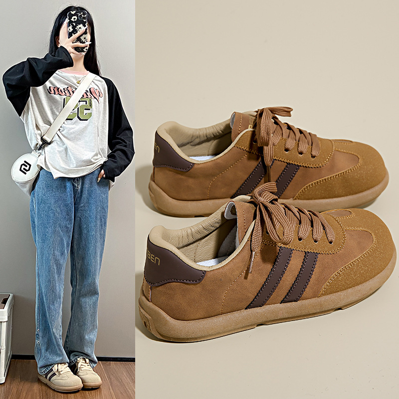 소프트 솔레 인 한국 스타일 뉴 포레스트 검프 슈즈 여성 2024 가을 학생 스포츠 런닝 슈즈 캐주얼 드 트레이닝 여성 신발 트렌디