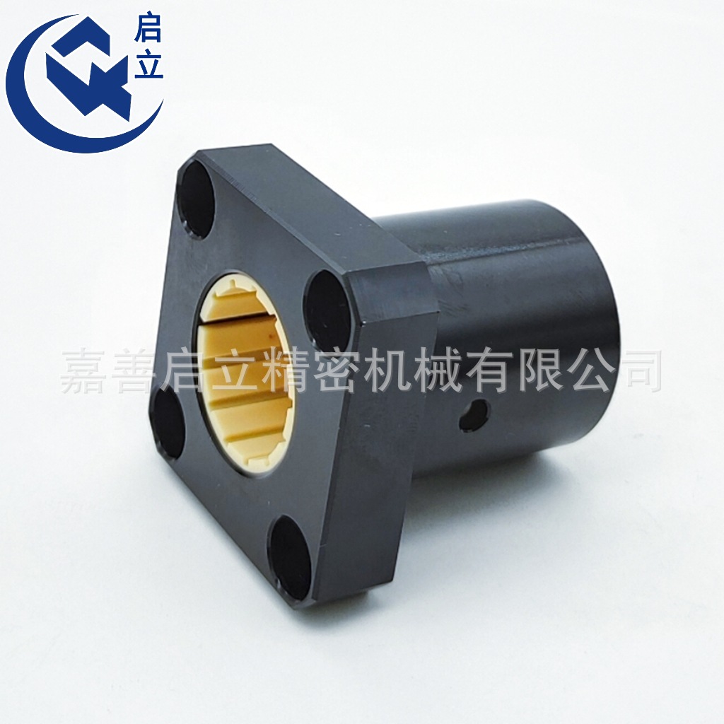 嘉善启立YHD互换OBK46-d10方法兰型铝塑滑动轴承工程塑料直线轴承