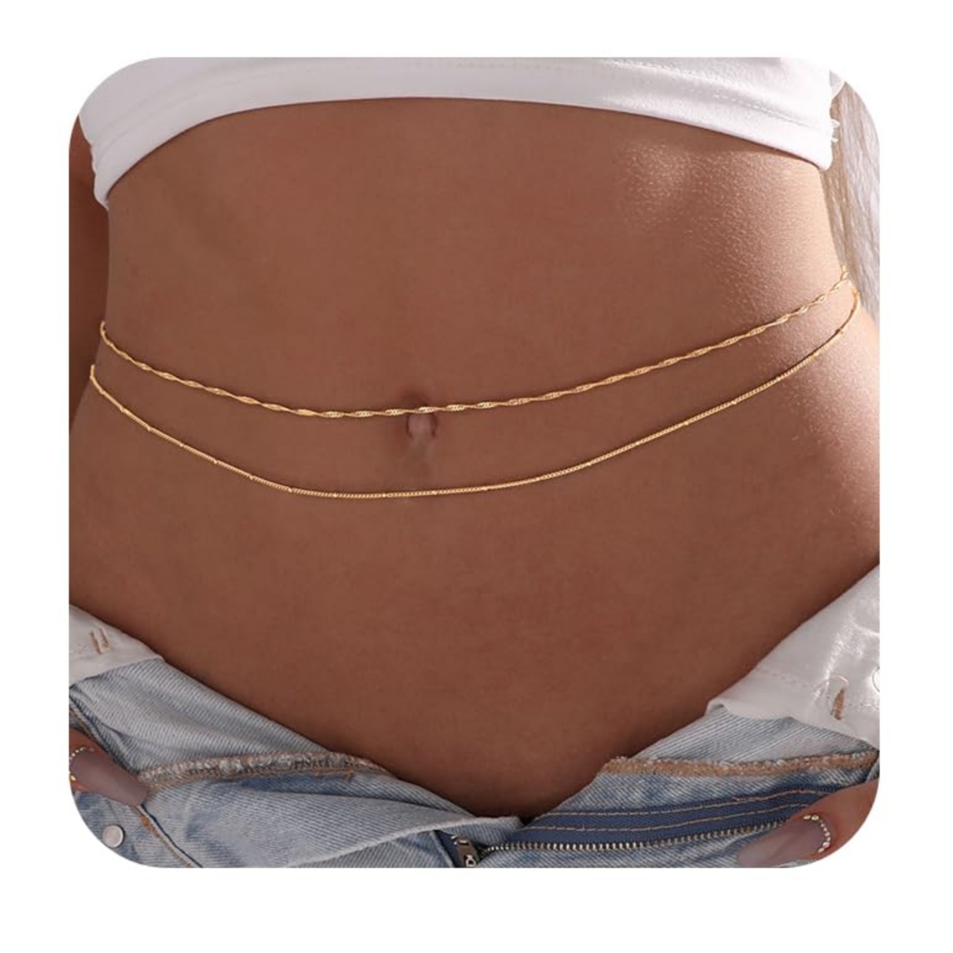 Sexy Körperkette Mit Diamantglanz Für Den Sommer Am Strand_voghion.com