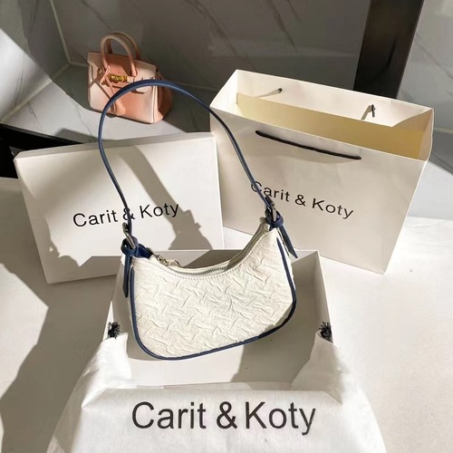 Hong Kong MrCKJHOSEl This year's popular pleated bags for women, summer niche design, crescent bag, underarm bag, single shoulder