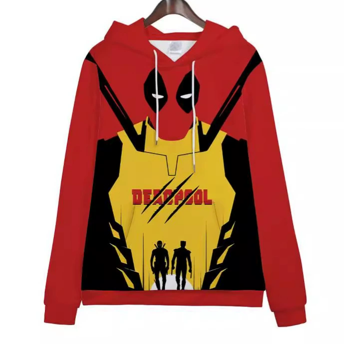 Худи Marvel DC Spider-Man Iron Man Deadpool Wolverine Vecent Poison Jacket Hooding Sweatshot Long Sleeve Wanderery Peripheral