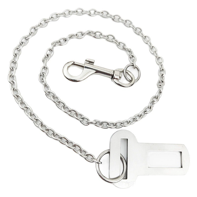 Маленькая цепь из нержавеющей стали щенок автомобиль страховочный трос ремень безопасности для домашних животных Автомобильная цепь зоотовары товары для домашних животных