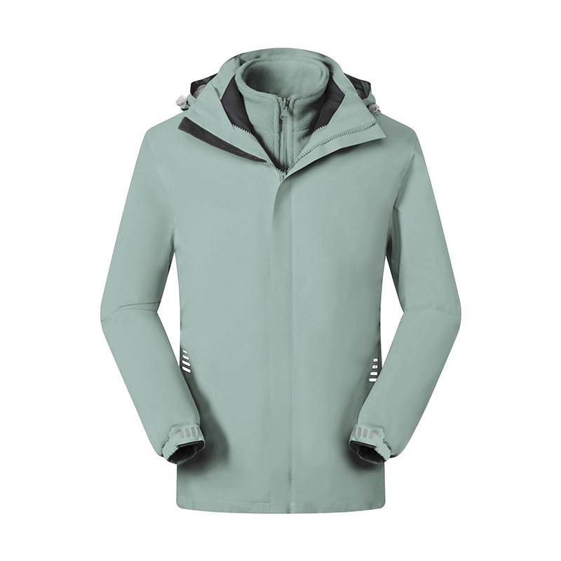 Chaqueta de trabajo cortavientos para exteriores con impresión de logotipo personalizado, ropa de trabajo unisex, chaqueta impermeable tres en uno con forro