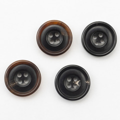 Natural, eco-friendly dark brown coffee-colored coat uniform suit with black buttons—featuring genuine horn buttons.