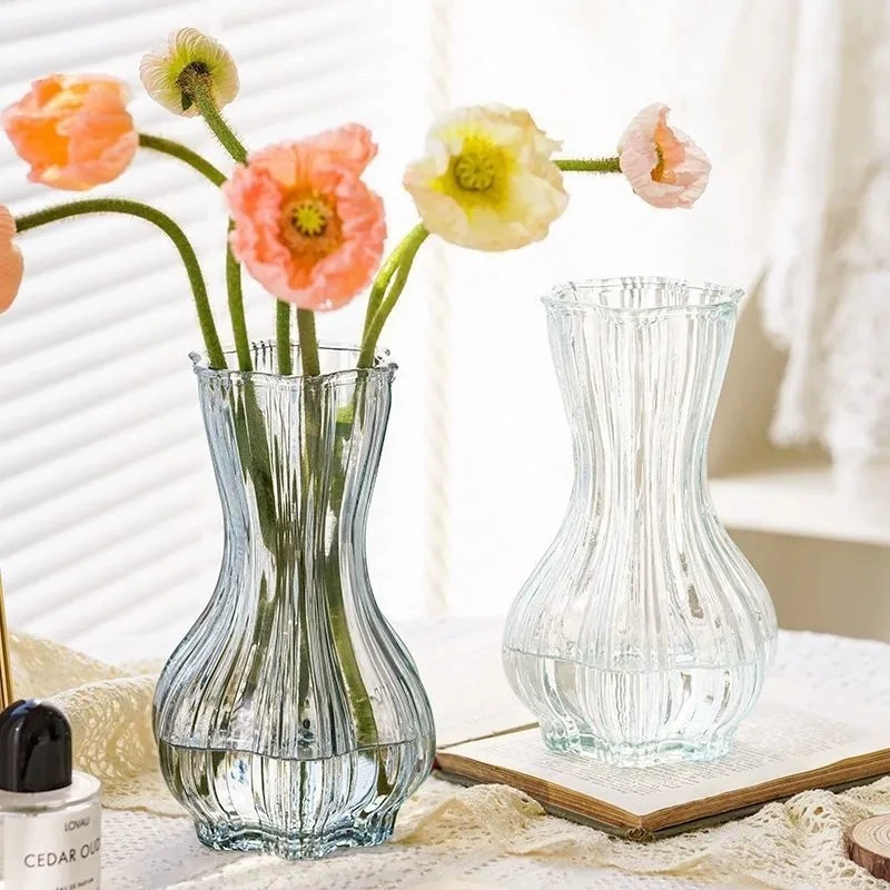 Нарцисс серии ретро стеклянная ваза высокого уровня чувство украшения ins Вазы высокого цвета гидропонное растение посуда