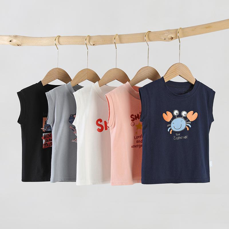 Children's Vest Summer Thin Boys and Girls Baby Sleeveless Inner Wear Base T-shirt Newborn Children's Top Summer 1