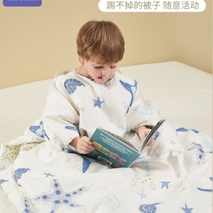 Children's Sleeping Bag Spring and Summer Thin Baby Sleeping Bag Summer Baby Anti-Kick Quilt Medium and Large Children Universal for All Seasons