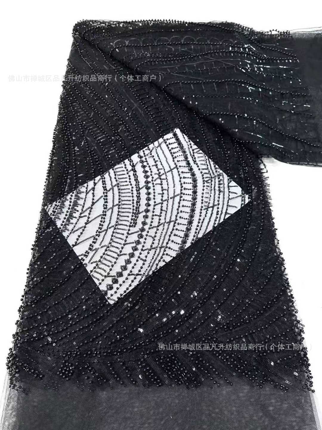 Fabrica de cuentas de burbujas sequinilla al por mayor Europa y América moda vestido de noche tela de moda tela bordada