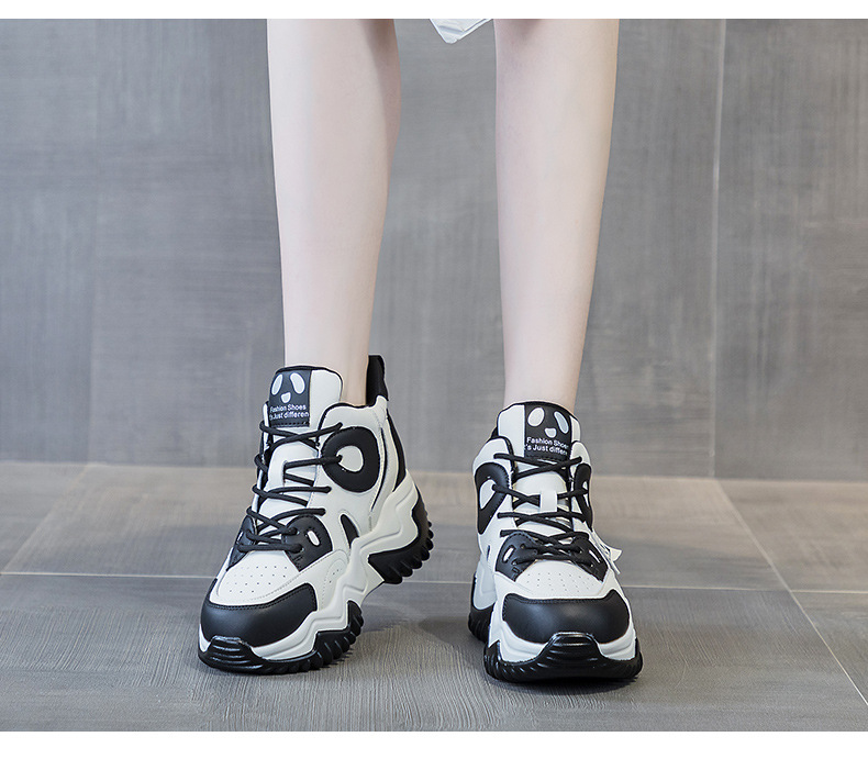Giày sneaker nữ đế dày tăng chiều cao phong cách dad shoe mùa thu 2026 — M2503 Màu nâu, M2503 màu đen, M2503 màu xanh lam chi tiết 26