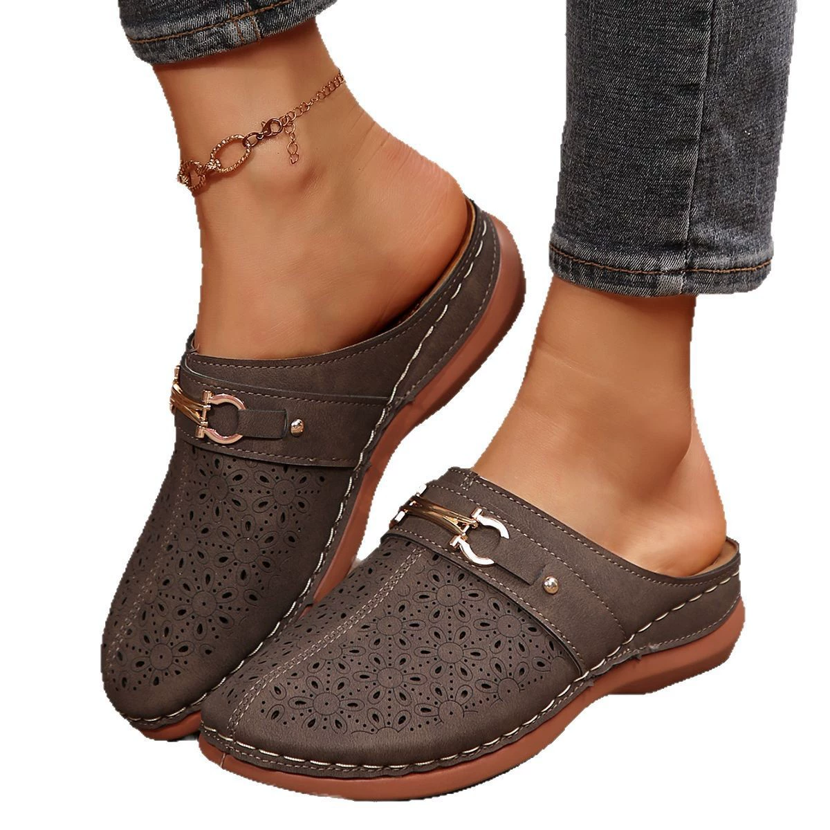 Summer slippers platform for leisure, plus size