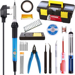 60W electric soldering iron set 220V constant temperature electric soldering iron temperature regulating iron 110V welding tool kit foreign trade export