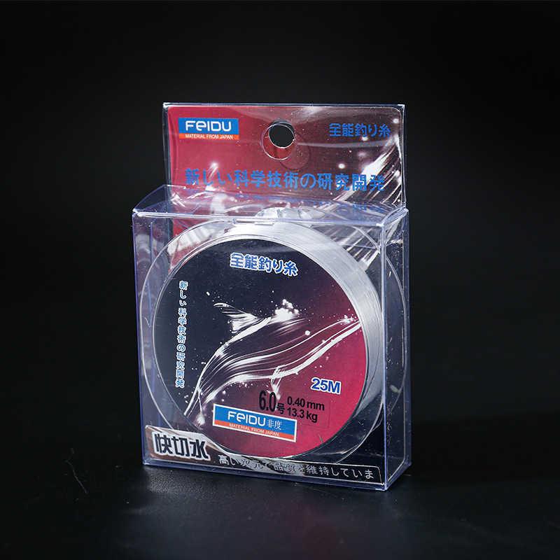 Fiduo equipo de pesca 25m línea de pesca principal línea de pesca de seda original línea de pesca competitiva de pesca de Taiwán equipo de pesca línea de pesca de nylon
