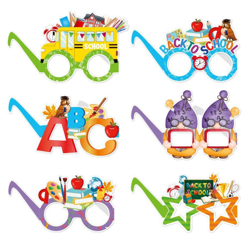 Nuevas gafas de decoración de fiesta de regreso a la escuela transfronterizas