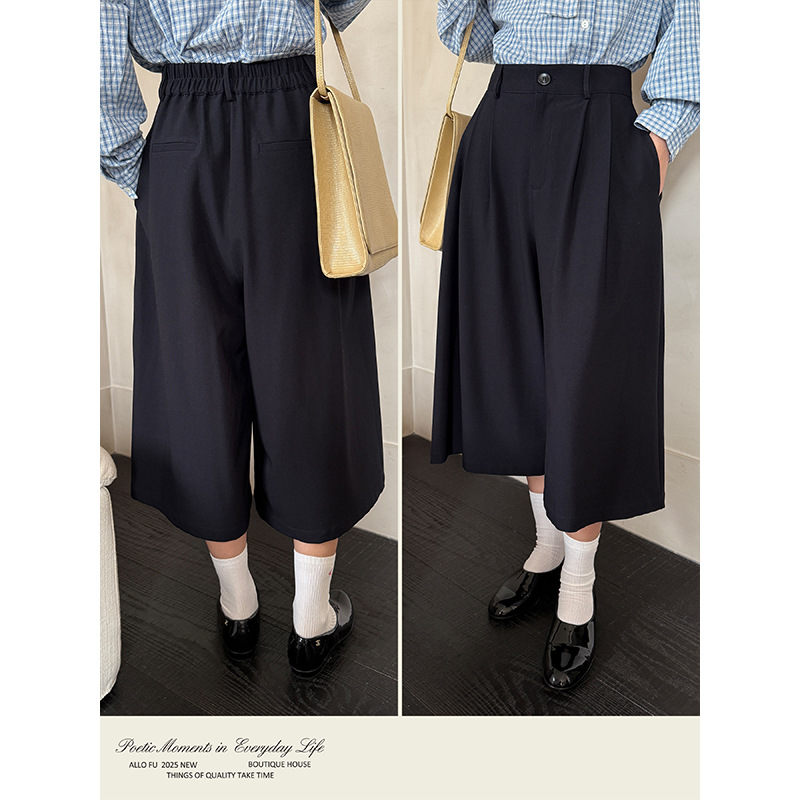 衣夫简约欧尼~七分八分宽松阔腿休闲短中裤秋季韩版显瘦裤子23579