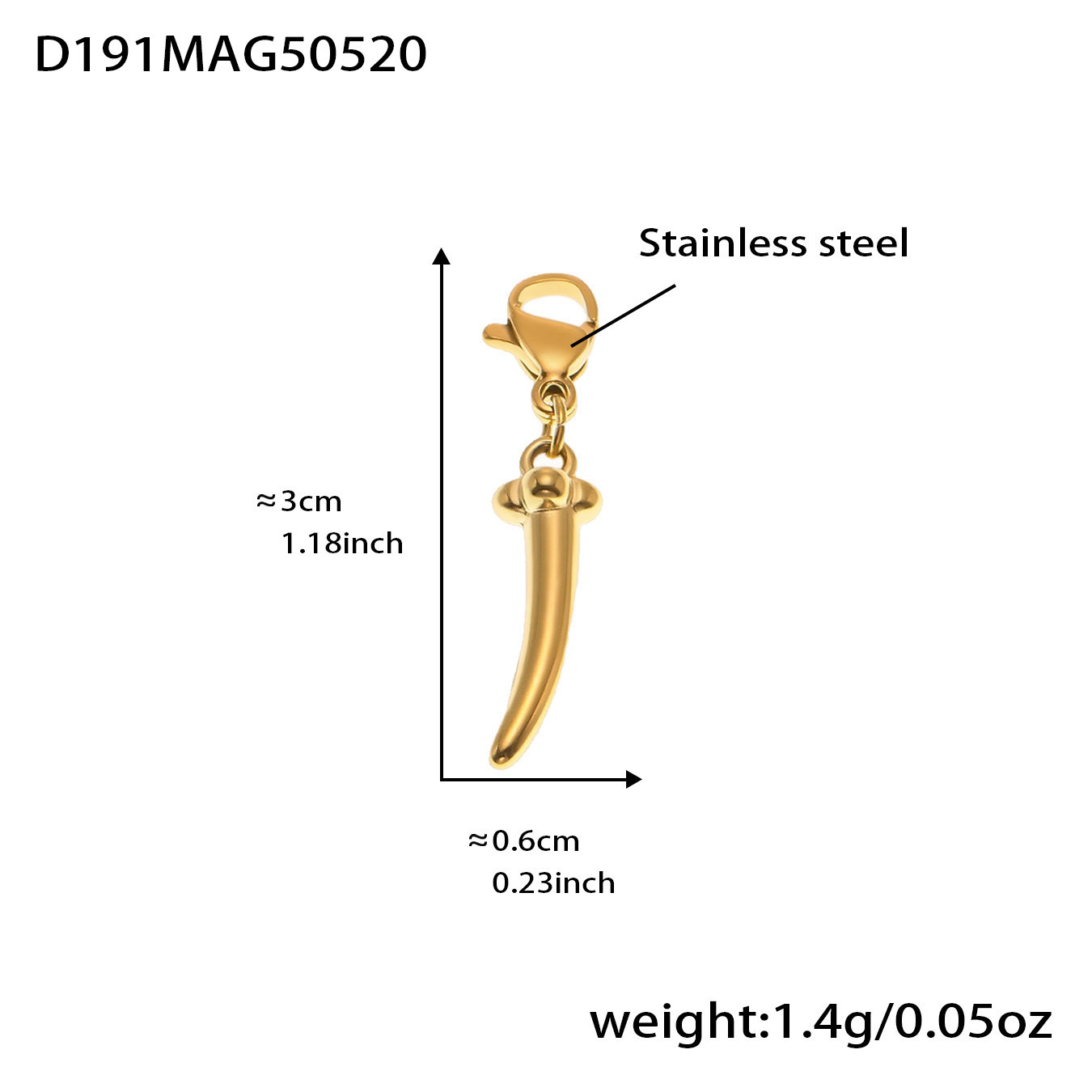 D191-2 황금 고추 펜던트