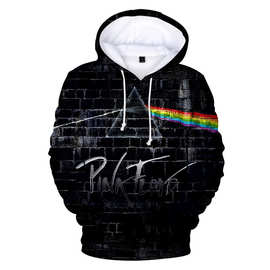 跨境 THE WALL Pink Floyd 3D数码印花卫衣 3D彩印带帽卫衣