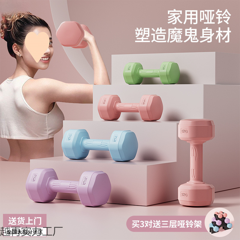 Dumbbells for Women, Fitness Equipment for Home, Slim Belly Barbell, Kettlebells, Children, Teenagers, Female Small Dumbbells, a Pair