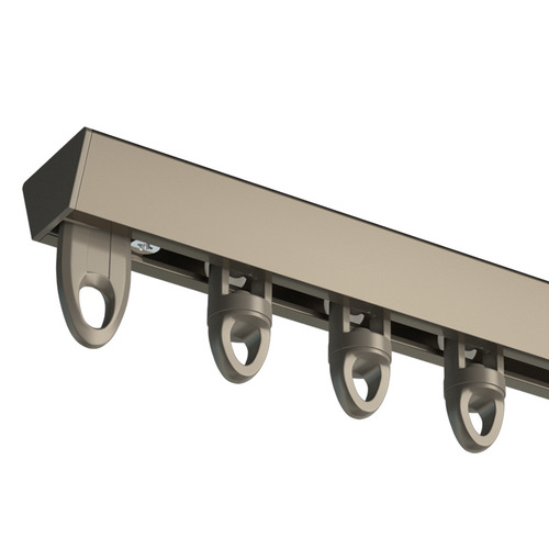 Hidden no-punch curtain track ceiling installation sound-absorbing glide rail V-shaped ultra-thin curtain slide aluminum alloy single-track