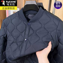 啄木鸟中老年棉衣男内穿秋冬季爸爸保暖内胆棉袄加厚立领棉服外套