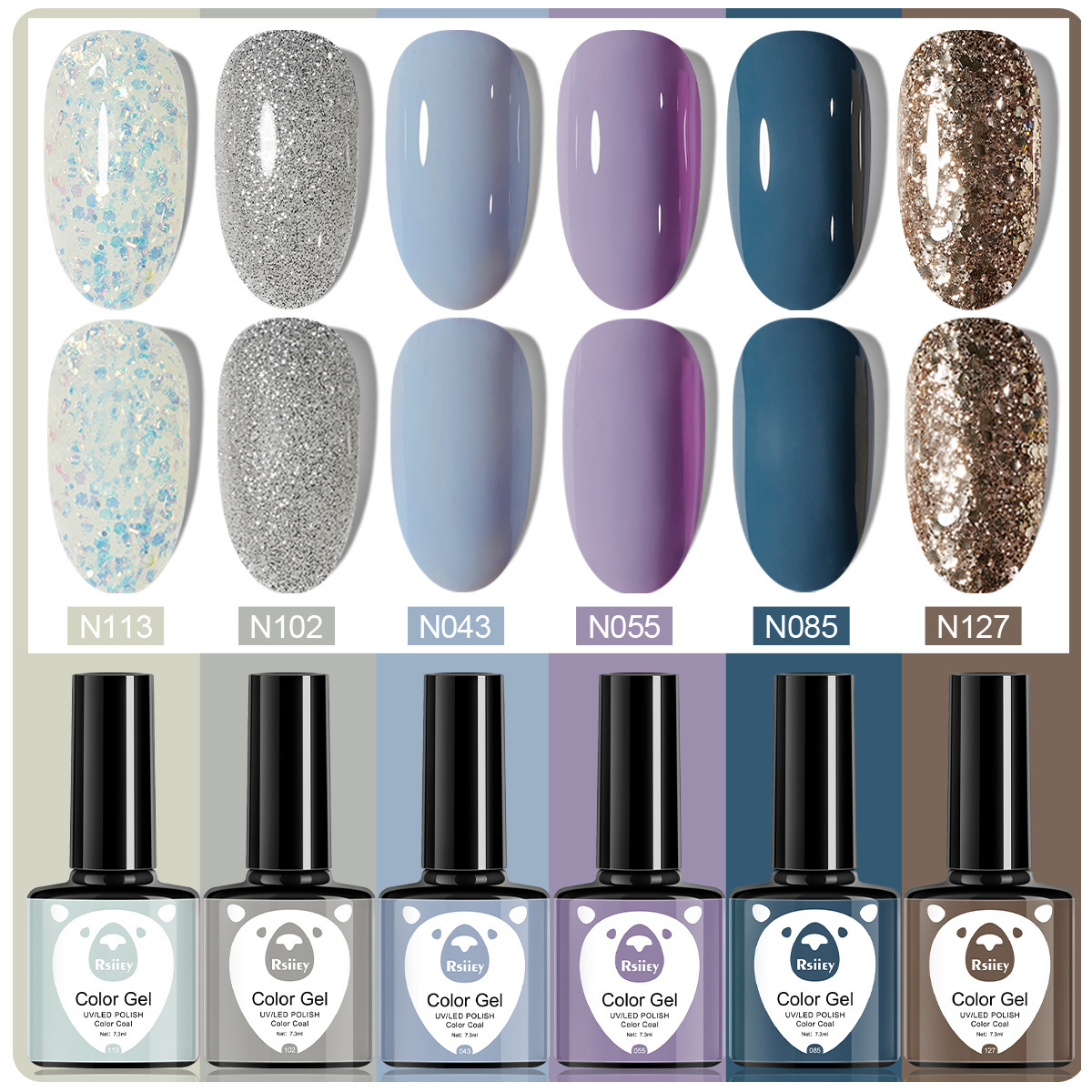 6 colores esmalte de uñas pegamento fototerapia embotellada color popular pintado brillante ojo de gato pegamento UV fototerapia pegamento esmalte de uñas traje de pegamento