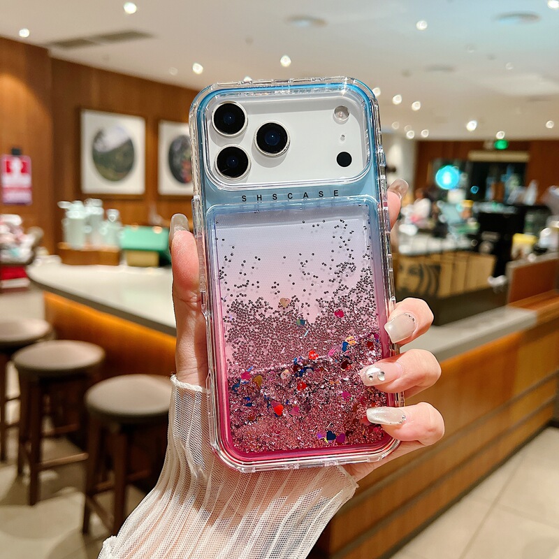适用iPhone17Promax手机壳梦境渐变三合一流沙苹果16pro/15防摔保|undefined