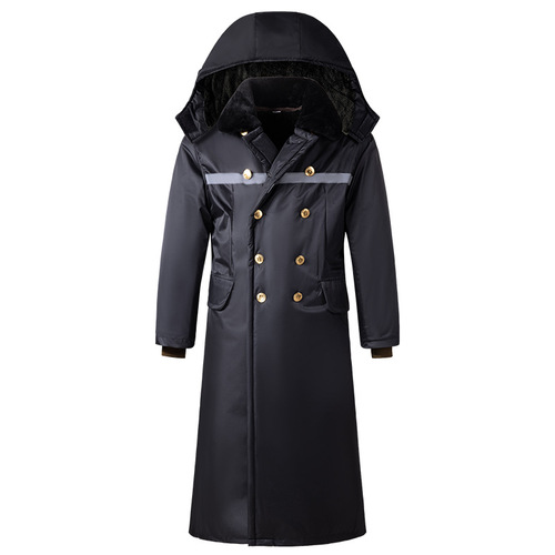 Men's and Women's Military Green Heavy Winter Long-Coat Labor Security Cold Storage Warmth-Proof Cotton Parka Northeast Cotton Coat