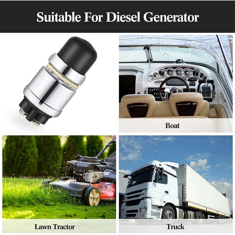 Jk260 Ignition Starter Switch Waterproof Push Button Switch Heavy-Duty Suitable for Trucks, Boats, Cars, Rvs