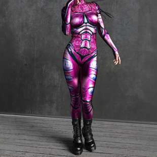 2023 Halloween New Product Hot Selling Bodysuit 3D Digital Printing Adult Cosplay One-Piece Costume