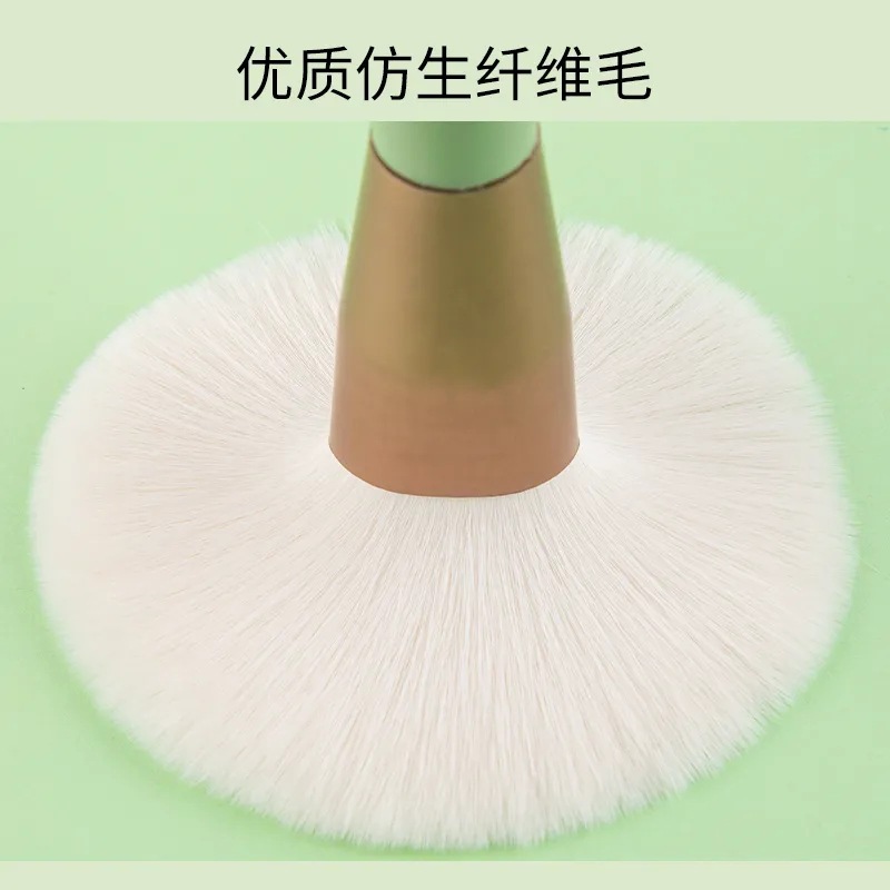 10 pinceles de maquillaje de marcos verdes, pinceles de tinta suave, pinceles de sombra de ojos, herramientas de pelo suave de animales