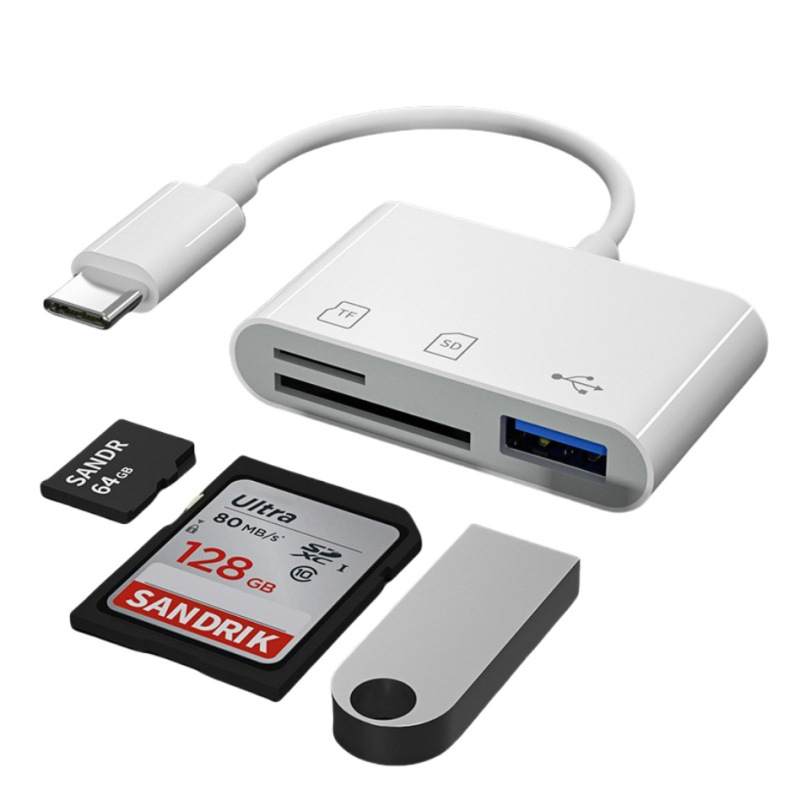 Type-c携帯電話otgカードリーダーメモリカード三合一sd tf usb3.0カメラは華為リンゴに適用されている|undefined