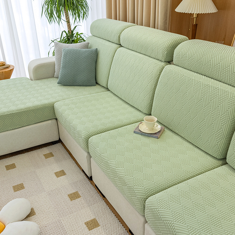 Funda de sofá de cobertura completa, funda de sofá antiarañazos para gatos, funda antipolvo, funda de tipo universal, diseño geométrico simple.