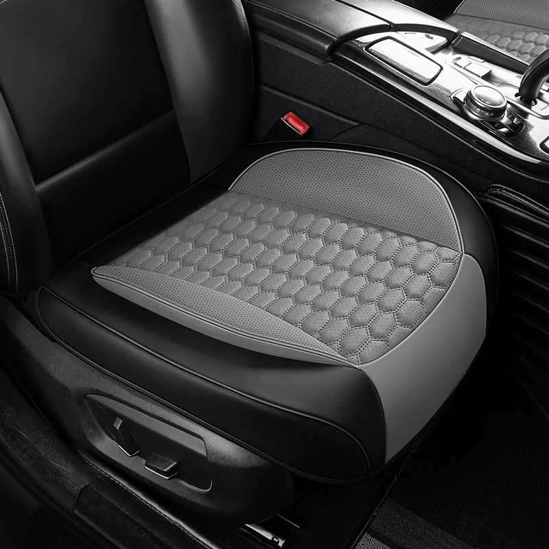 四季通用新型ナッパレザー車用シートクッション3点セット 耐摩耗性穴あきレザー 通気性・防汚性車用シートカバー|undefined