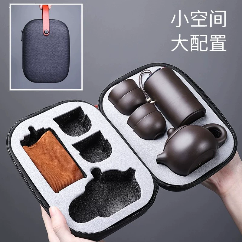 Handheld tea set for traveling, travel storage system