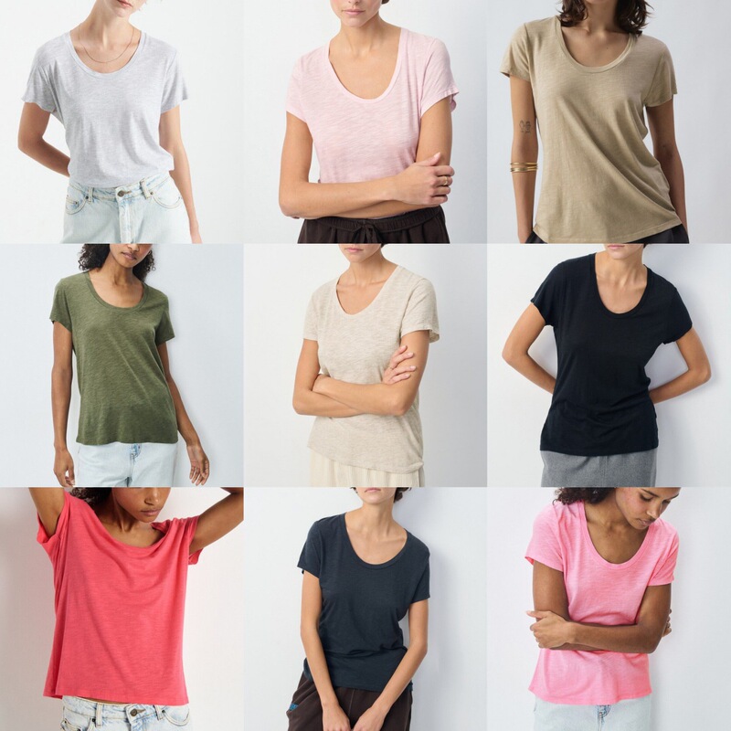American Vintage Classic Bamboo Breathable Basic Loose Slimming Women's Short-Sleeve Versatile Simple T-Shirt