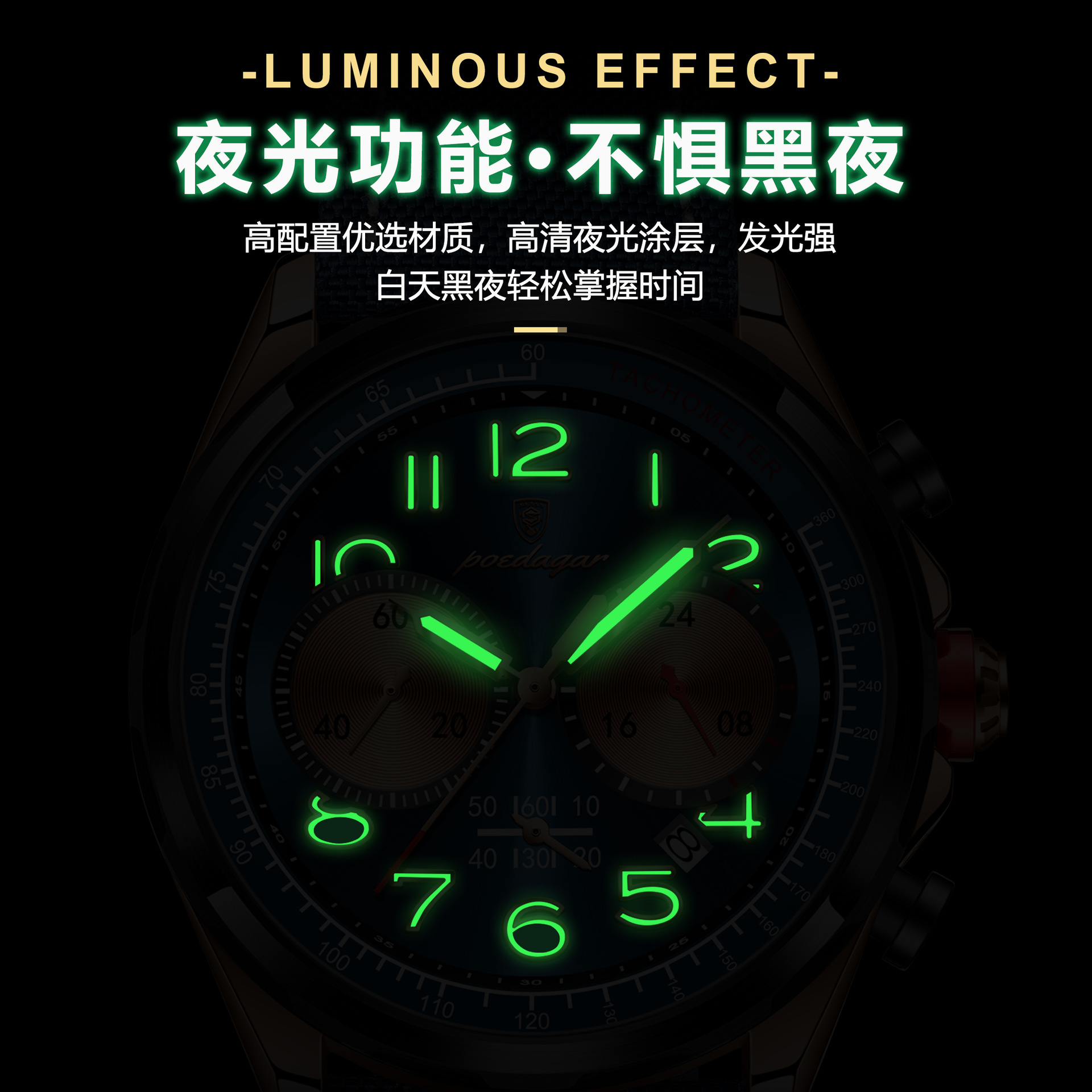 Marca suiza nuevo reloj de hombre moda hombre ocio cronógrafo de cuarzo en vivo comercio exterior explosión de una venta