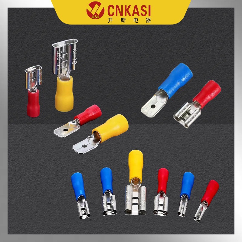 FDD/MDD/PBDD male and female butt plug spring pre-insulated flame retardant cold-pressed terminal car automotive connector brass