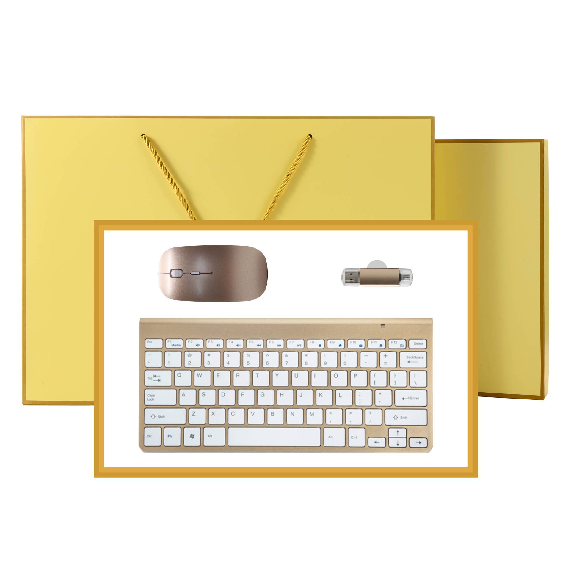 Corporate Personal Business Practical Gifts Wireless Keyboard Mouse Set Printed and Engraved for Employees_voghion.com