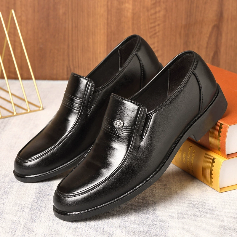 Новые весенние мужские деловые официальные кожаные туфли больших размеров Рабочая Обувь Офисная Повседневная дышащая обувь для пап среднего и пожилого возраста