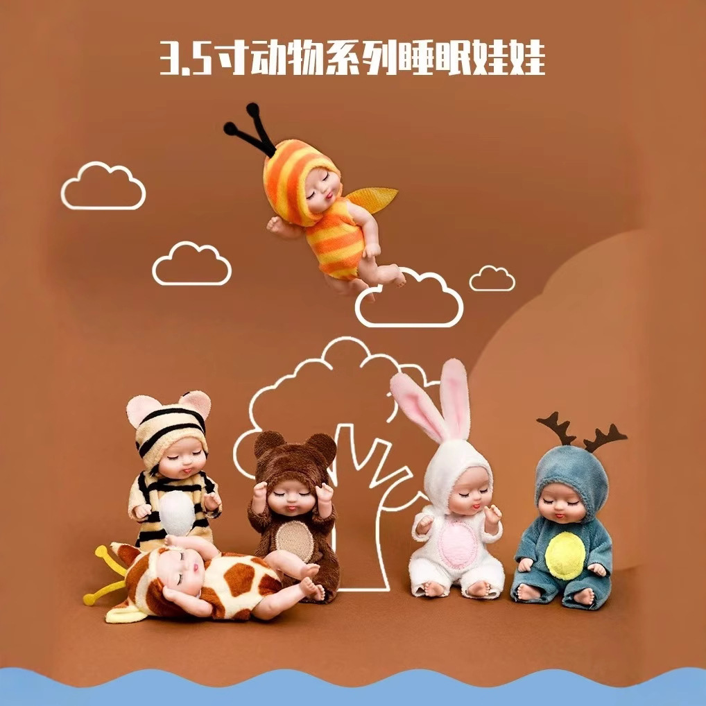 Transfronteriza nueva muñeca de simulación de sueño de 5 pulgadas 13CM renacimiento bebé bjd fábrica de muñecas de confort al por mayor