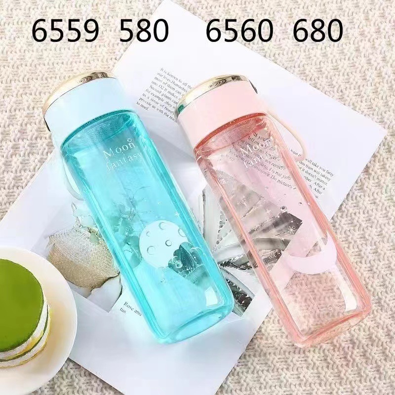 Nueva taza de plástico verano adulto portátil estudiante paja 950ml con cuerda rebote cubierta deportes botella agua