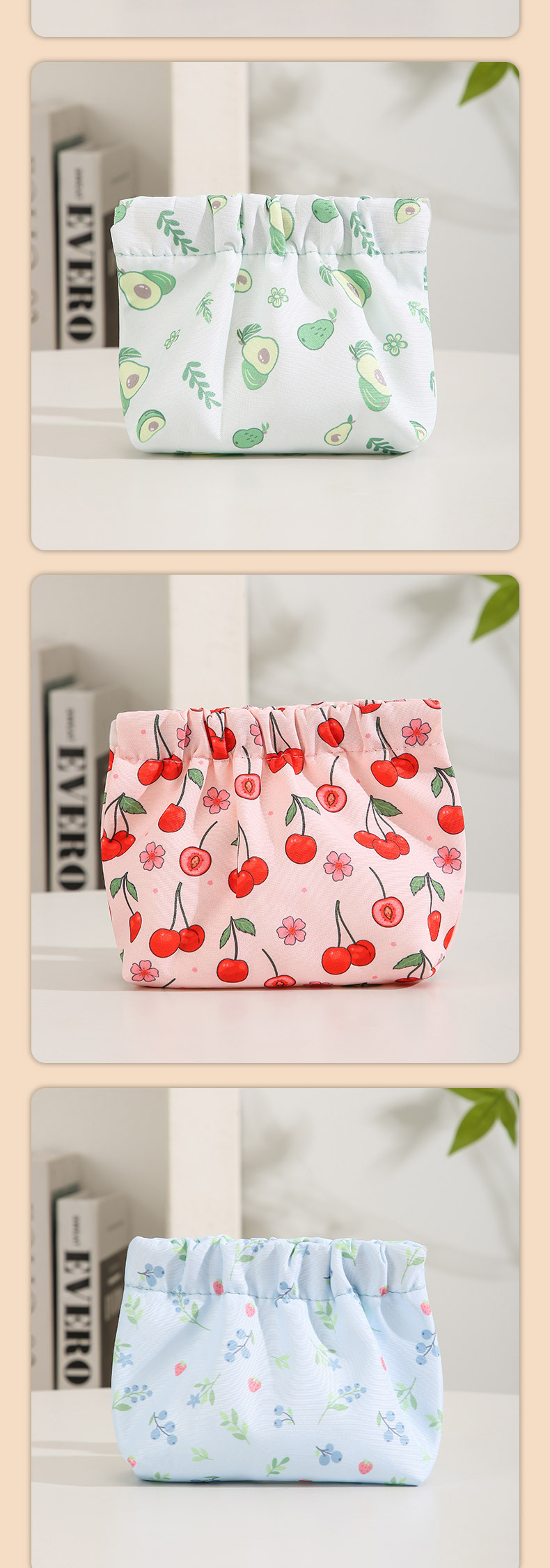 Cute, Simple Style Style Cute Simple Style Animal Flower Oxford Cloth Storage Bag Makeup Organizers