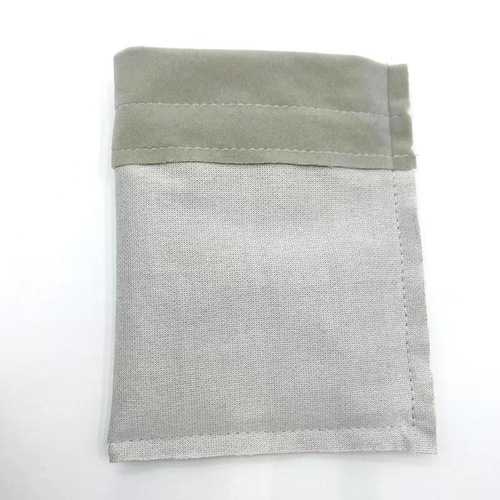 New gray plush bundle pocket jewelry powder bracelet sample portable storage bag with logo print