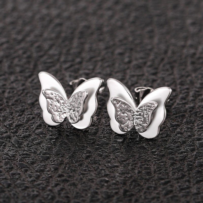 1 Pair Simple Style Butterfly Plating Copper Ear Studs display picture 7