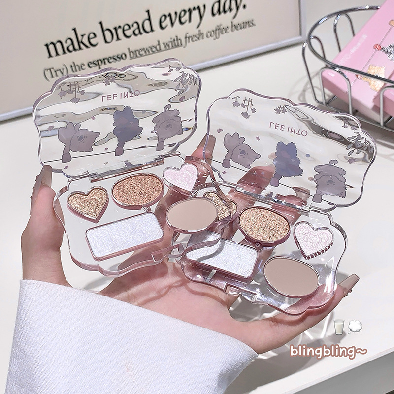 LEEINTO Wang Pao Limited Five-Color Eye Shadow Plate Matte Ground Color No Flying Powder Eye Shadow Maquillaje Cross-Border