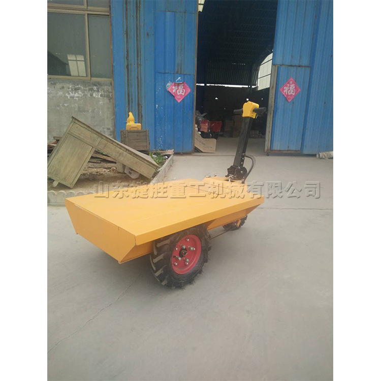 Carro plano eléctrico sitio de construcción Carro de ladrillo de tres ruedas carro pequeño pasillo elevador carro