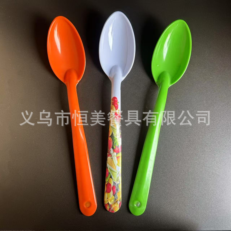 Cubiertos de melamina tenedor y cuchara para ensalada y sopa disponibles en varios colores cuchara grande de melamina
